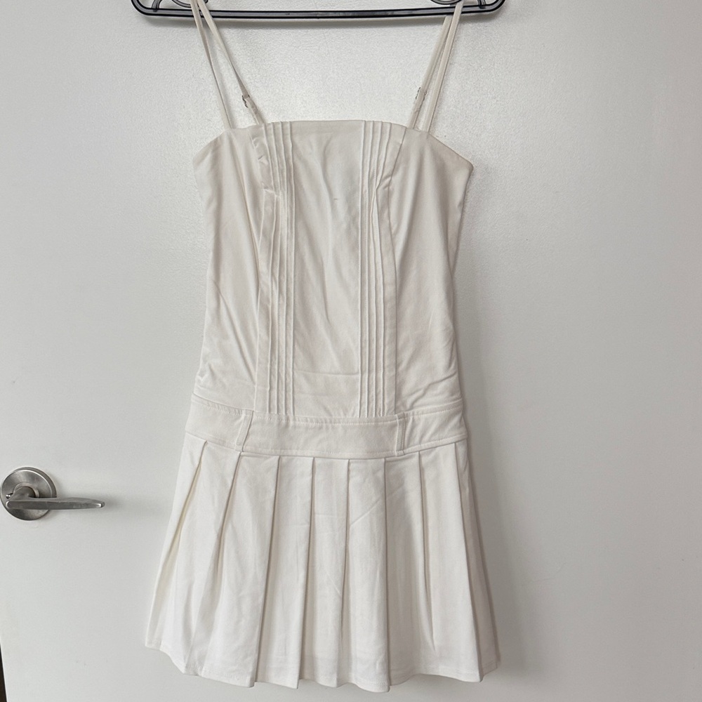 wild fable White Spaghetti-Strap Pleated Mini Dress
